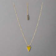 Happiness Triangle Bobble Chain Necklace Gold, [motivational and inspirational Jewellery], [beautiful Jewellery]