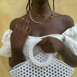 Pearl and Stainless Steel Necklace Gold, [motivational and inspirational Jewellery], [beautiful Jewellery]