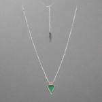 Wisdom Triangle Bobble Chain Necklace Silver - Blanksn Jewellery-[motivational and inspirational Jewellery]- [beautiful Jewellery]