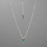 Wisdom Triangle Bobble Chain Necklace Silver - Blanksn Jewellery-[motivational and inspirational Jewellery]- [beautiful Jewellery]