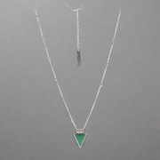 Wisdom Triangle Bobble Chain Necklace Silver - Blanksn Jewellery-[motivational and inspirational Jewellery]- [beautiful Jewellery]