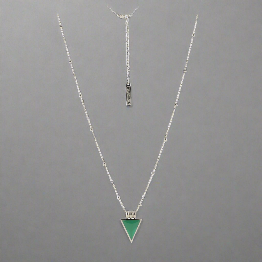 Wisdom Triangle Bobble Chain Necklace Silver - Blanksn Jewellery-[motivational and inspirational Jewellery]- [beautiful Jewellery]