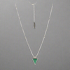 Wisdom Triangle Bobble Chain Necklace Silver - Blanksn Jewellery-[motivational and inspirational Jewellery]- [beautiful Jewellery]