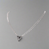 Belief Triangle Double Chain Necklace Silver | Inspirational Jewellery
