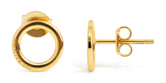 Unity Circle Studs Gold (925 Sterling Silver) | Inspirational Jewellery