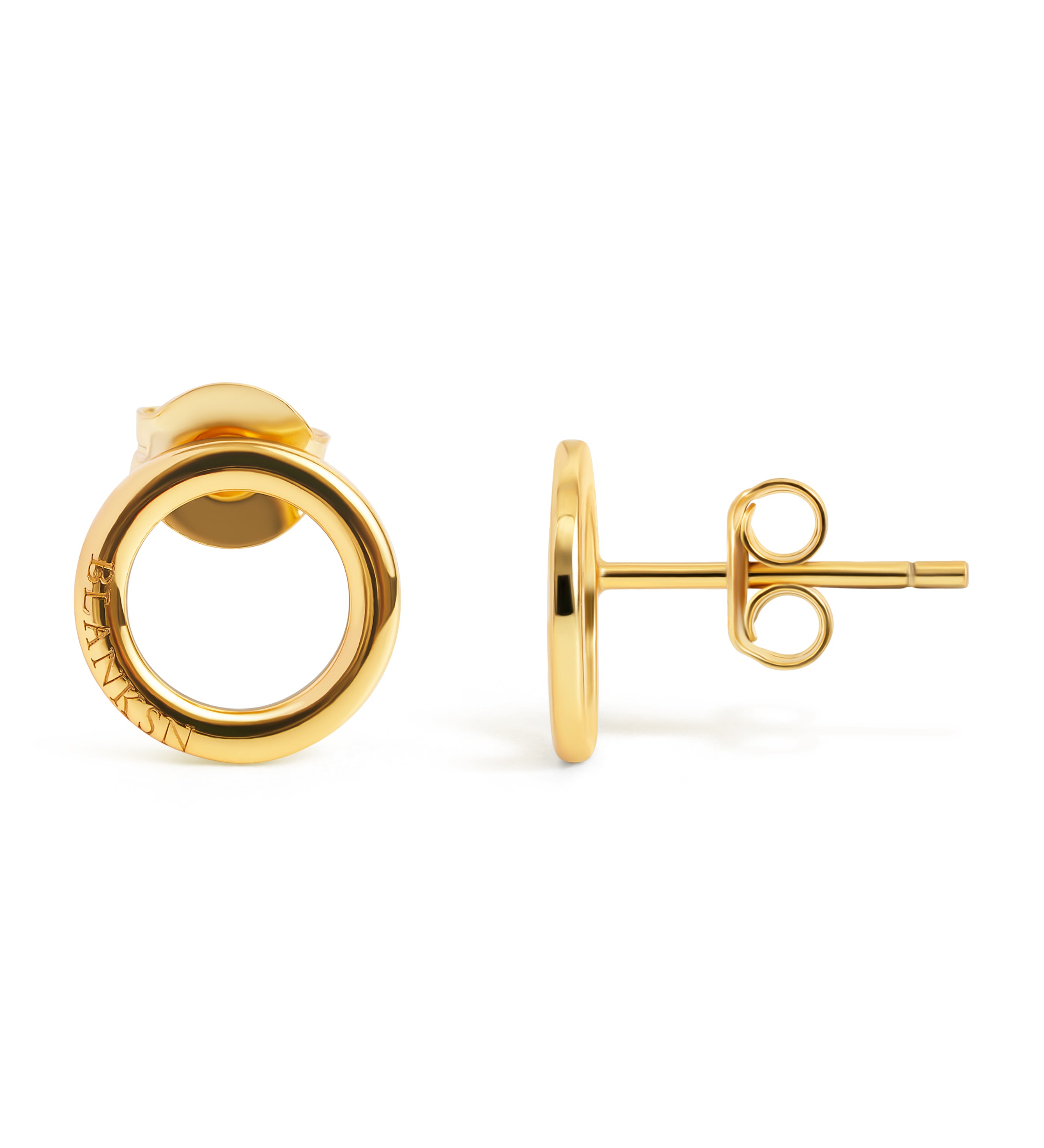 Unity Circle Studs Gold (925 Sterling Silver) | Inspirational Jewellery