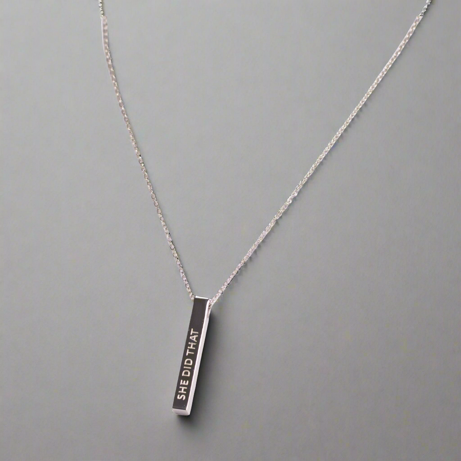 She Did That Necklace Silver