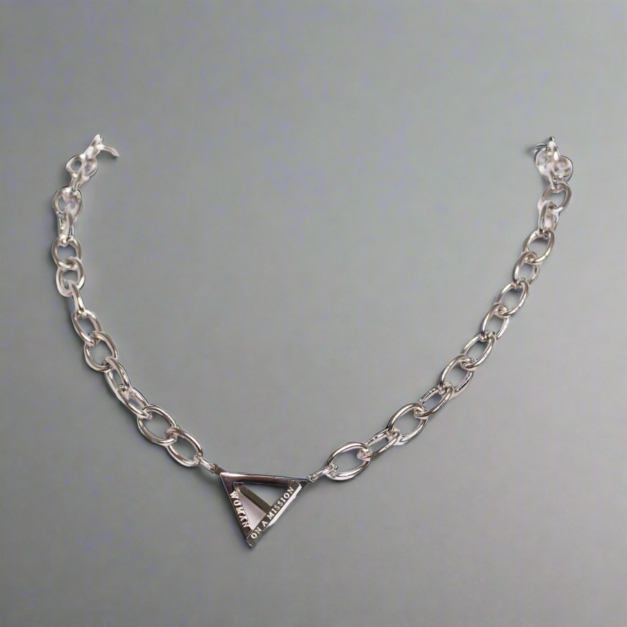 Woman on a Mission Chunky Chain Necklace Silver