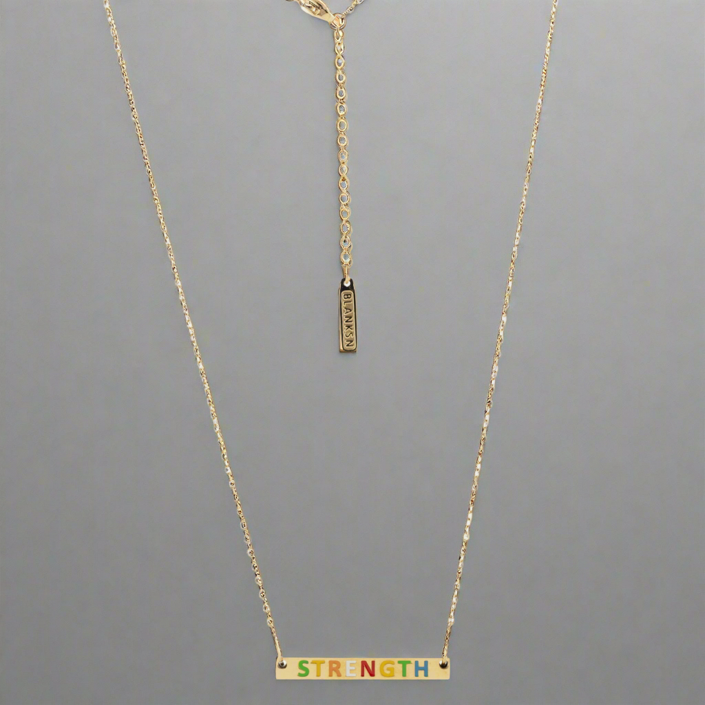 Strength Necklace Gold, [motivational and inspirational Jewellery], [beautiful Jewellery]