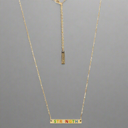 Strength Necklace Gold, [motivational and inspirational Jewellery], [beautiful Jewellery]