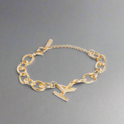 Woman on a Mission Chunky Chain Bracelet Gold