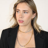 Linked Chain Stainless Steel Necklace mixed Gold and Silver– Symbolising strength, connection, and empowerment. [Motivational and inspirational jewellery], [beautiful jewellery].