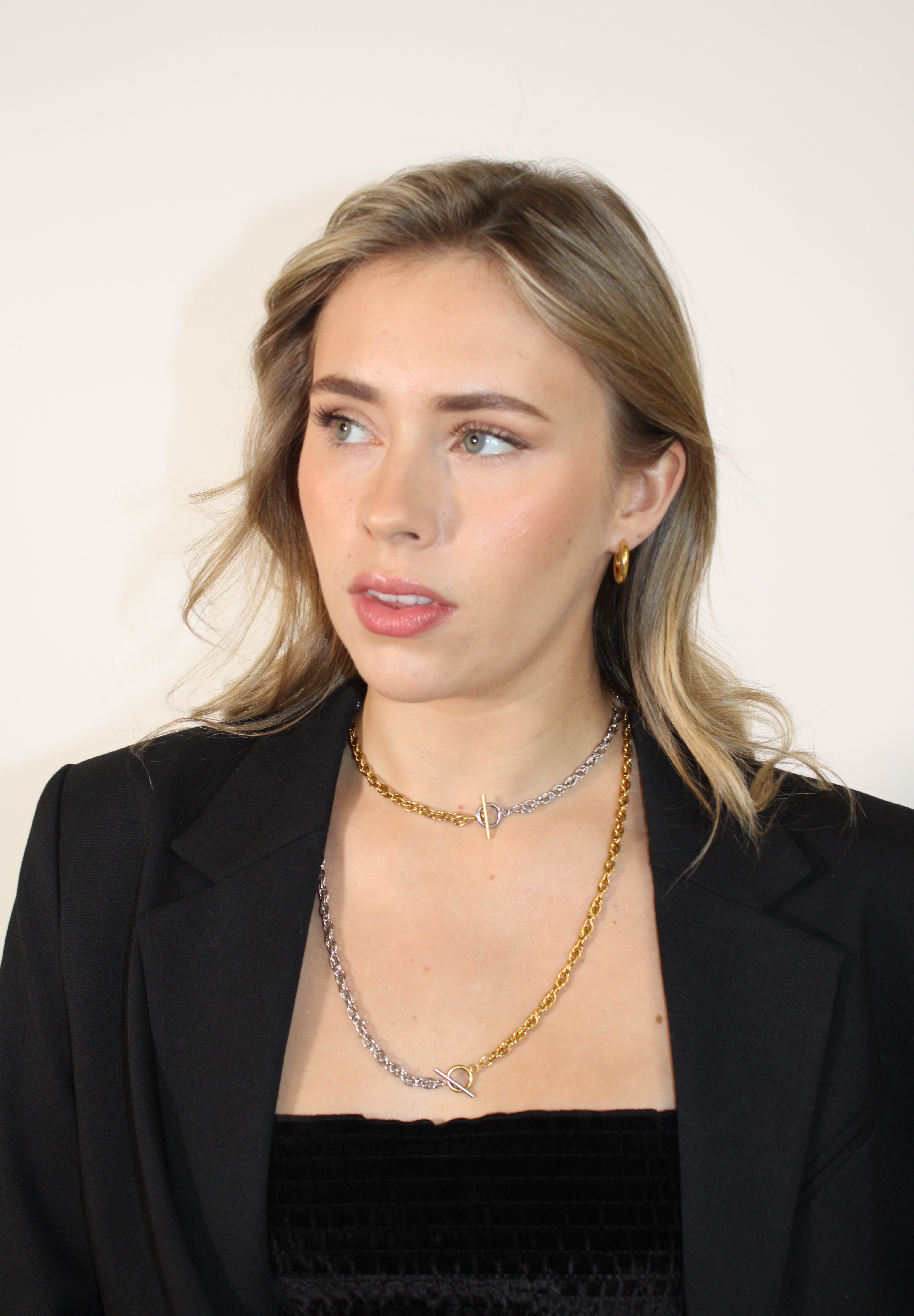 Linked Chain Stainless Steel Necklace mixed Gold and Silver– Symbolising strength, connection, and empowerment. [Motivational and inspirational jewellery], [beautiful jewellery].