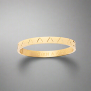 Born a Queen Triangle Bangle Gold | Inspirational Jewellery