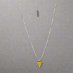 Happiness Triangle Bobble Chain Necklace Silver, [motivational and inspirational Jewellery], [beautiful Jewellery]