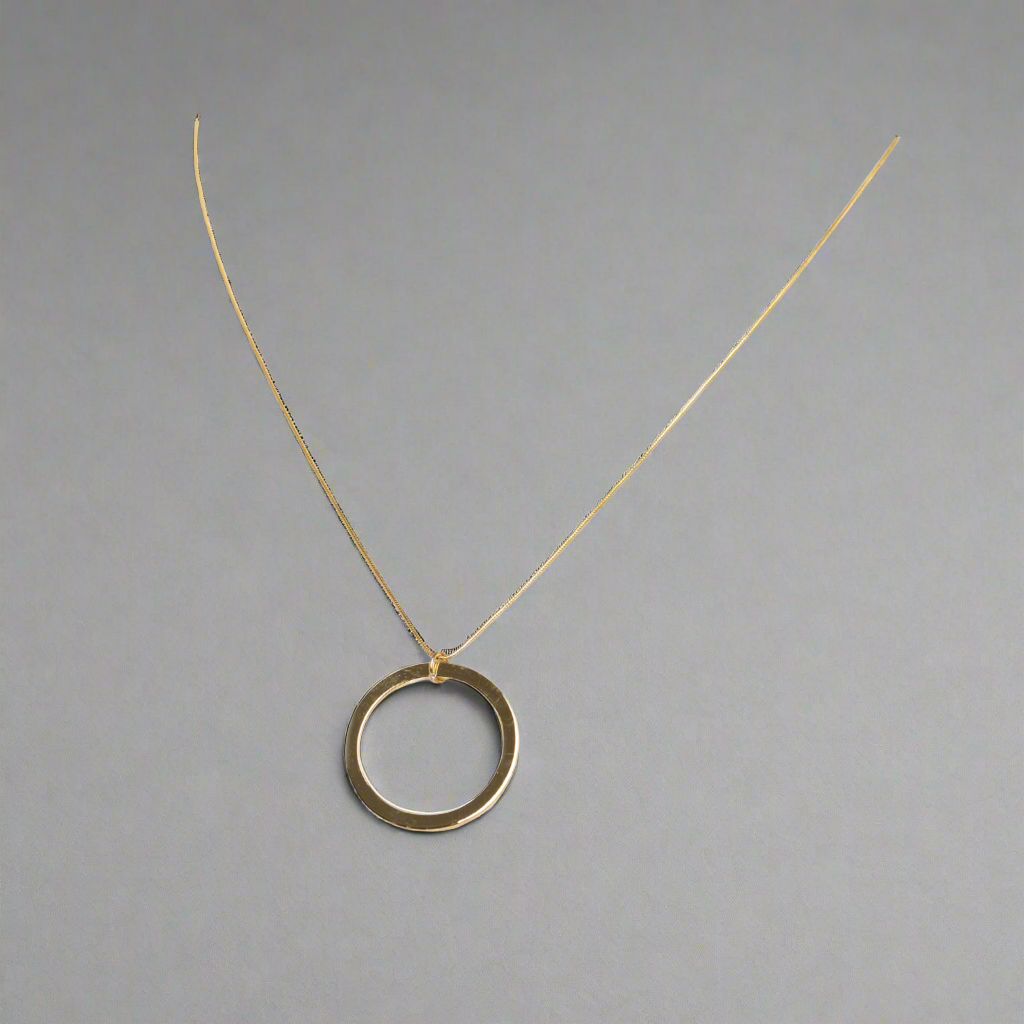 Unity Circle Snake Chain Necklace Gold (925 Sterling Silver) | Inspirational Jewellery