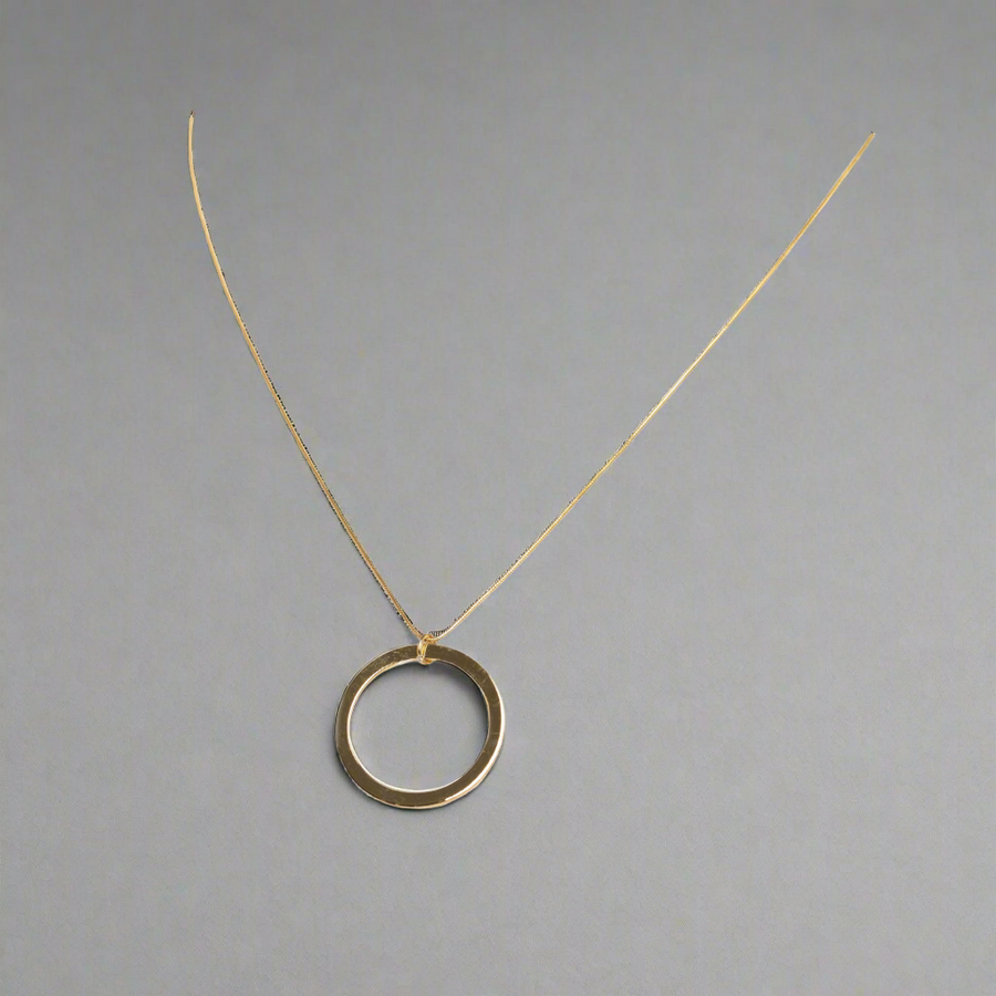 Unity Circle Snake Chain Necklace Gold (925 Sterling Silver) | Inspirational Jewellery