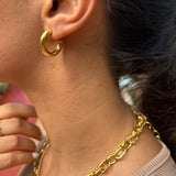 Unity Chubby Hoops Gold, [motivational and inspirational Jewellery], [beautiful Jewellery]