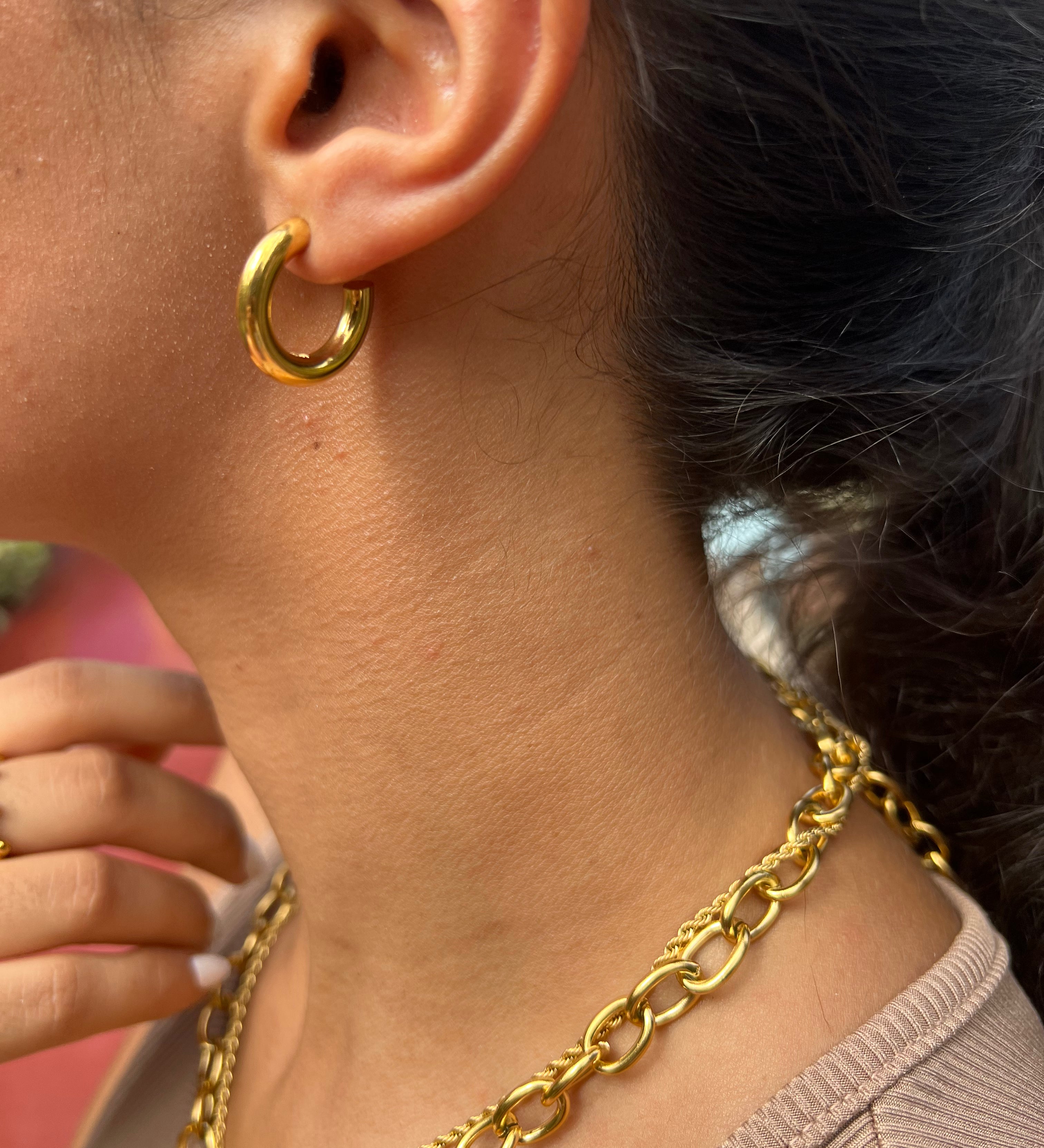 Unity Chubby Hoops Gold, [motivational and inspirational Jewellery], [beautiful Jewellery]