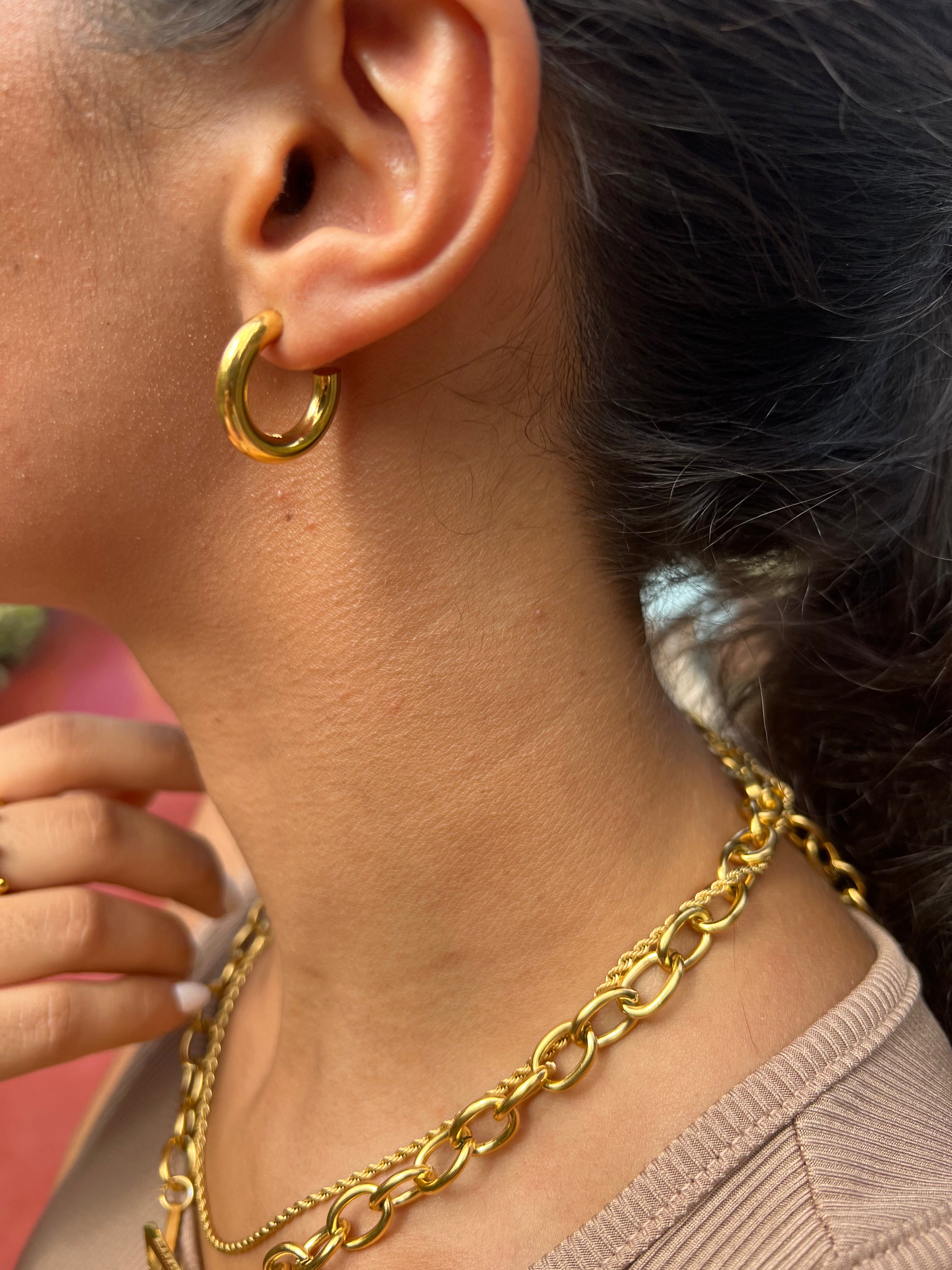 Unity Chubby Hoops Gold, [motivational and inspirational Jewellery], [beautiful Jewellery]