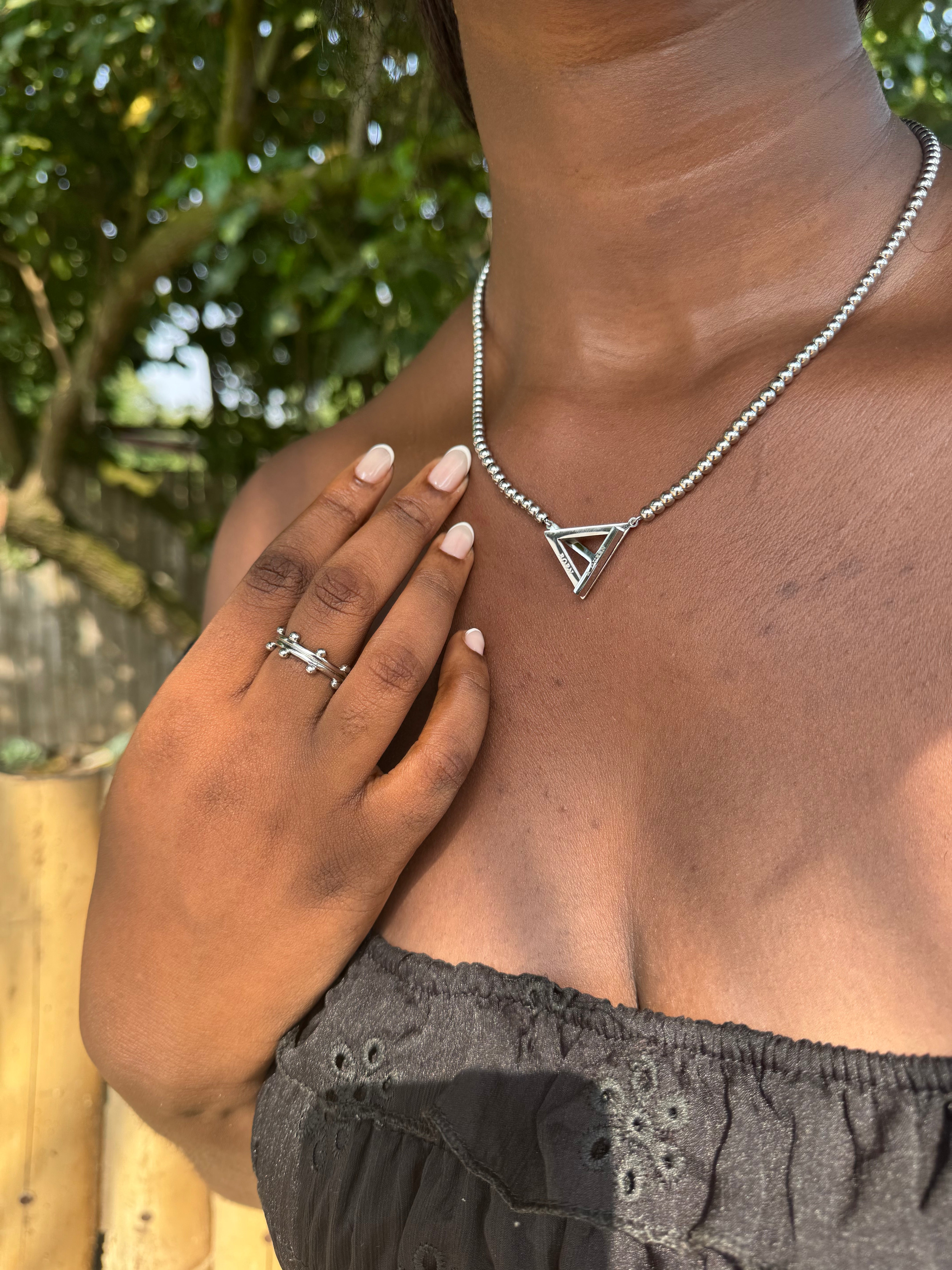 Born a Queen Stainless Steel Beaded Necklace in Gold– A symbol of strength and empowerment. [Motivational and inspirational jewellery], [beautiful jewellery].