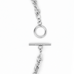 Linked Chain Stainless Steel Necklace In Silver, [motivational and inspirational Jewellery], [beautiful Jewellery]
