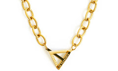 Believe In Yourself Chunky Chain Necklace Gold