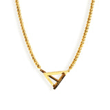 Born a Queen Stainless Steel Beaded Necklace in Gold– A symbol of strength and empowerment. [Motivational and inspirational jewellery], [beautiful jewellery].