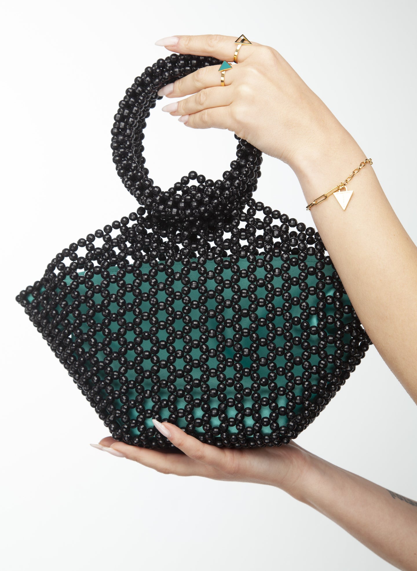 black bead handcrafted bag