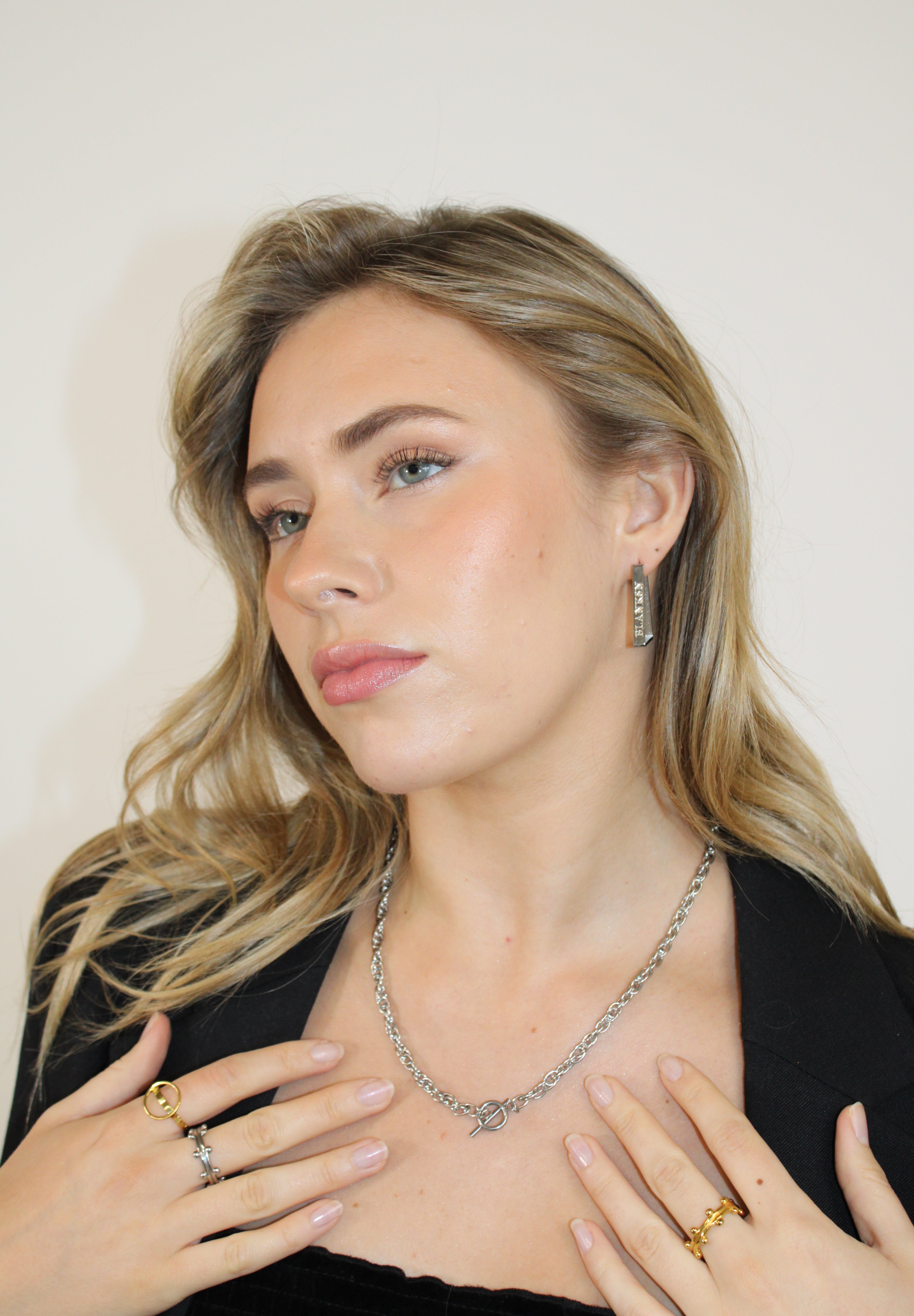 Linked Chain Stainless Steel Necklace In Silver, [motivational and inspirational Jewellery], [beautiful Jewellery]