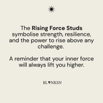 Rising Force Studs Gold (925 Sterling Silver) - Blanksn Jewellery-[motivational and inspirational Jewellery]- [beautiful Jewellery]