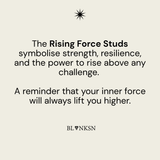 Rising Force Studs Gold (925 Sterling Silver) - Blanksn Jewellery-[motivational and inspirational Jewellery]- [beautiful Jewellery]