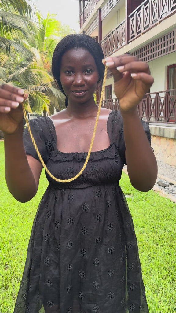 Born a Queen Stainless Steel Beaded Necklace in Gold– A symbol of strength and empowerment. [Motivational and inspirational jewellery], [beautiful jewellery].