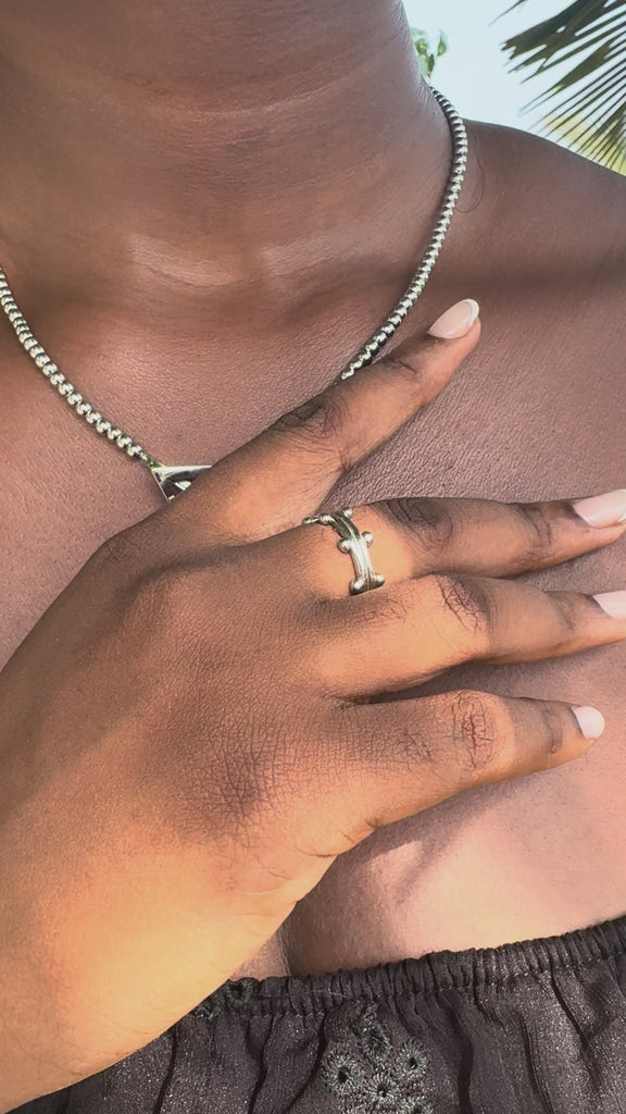 Born a Queen Stainless Steel Beaded Necklace in Gold– A symbol of strength and empowerment. [Motivational and inspirational jewellery], [beautiful jewellery].