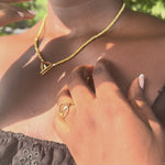 Born a Queen Stainless Steel Beaded Necklace in Gold– A symbol of strength and empowerment. [Motivational and inspirational jewellery], [beautiful jewellery].