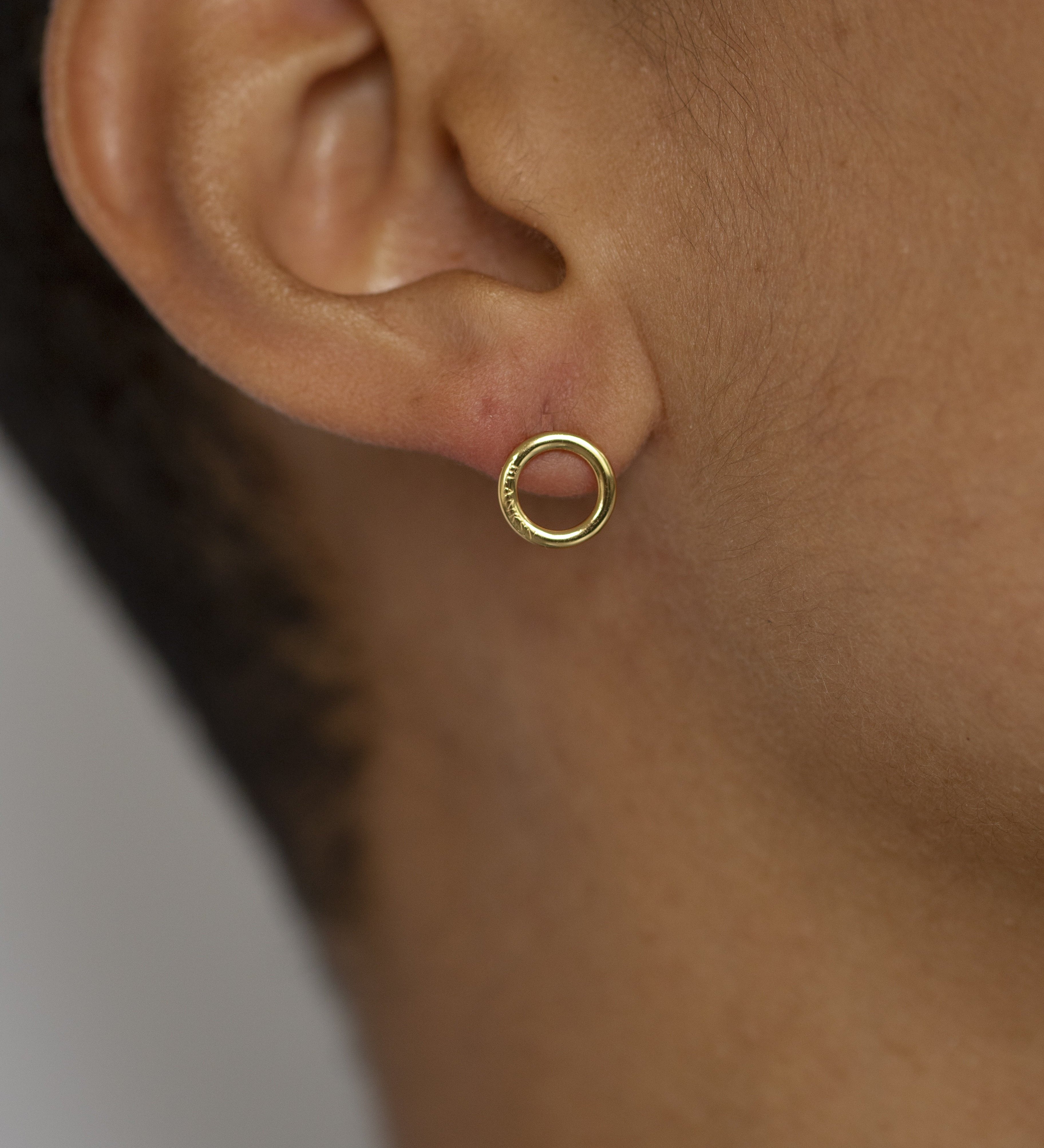 Unity Circle Studs Gold (925 Sterling Silver) | Inspirational Jewellery