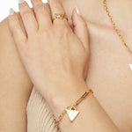 Affirmations Padlock Chunky Bracelet Gold, [motivational and inspirational Jewellery], [beautiful Jewellery]