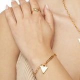 Affirmations Padlock Chunky Bracelet Gold, [motivational and inspirational Jewellery], [beautiful Jewellery]