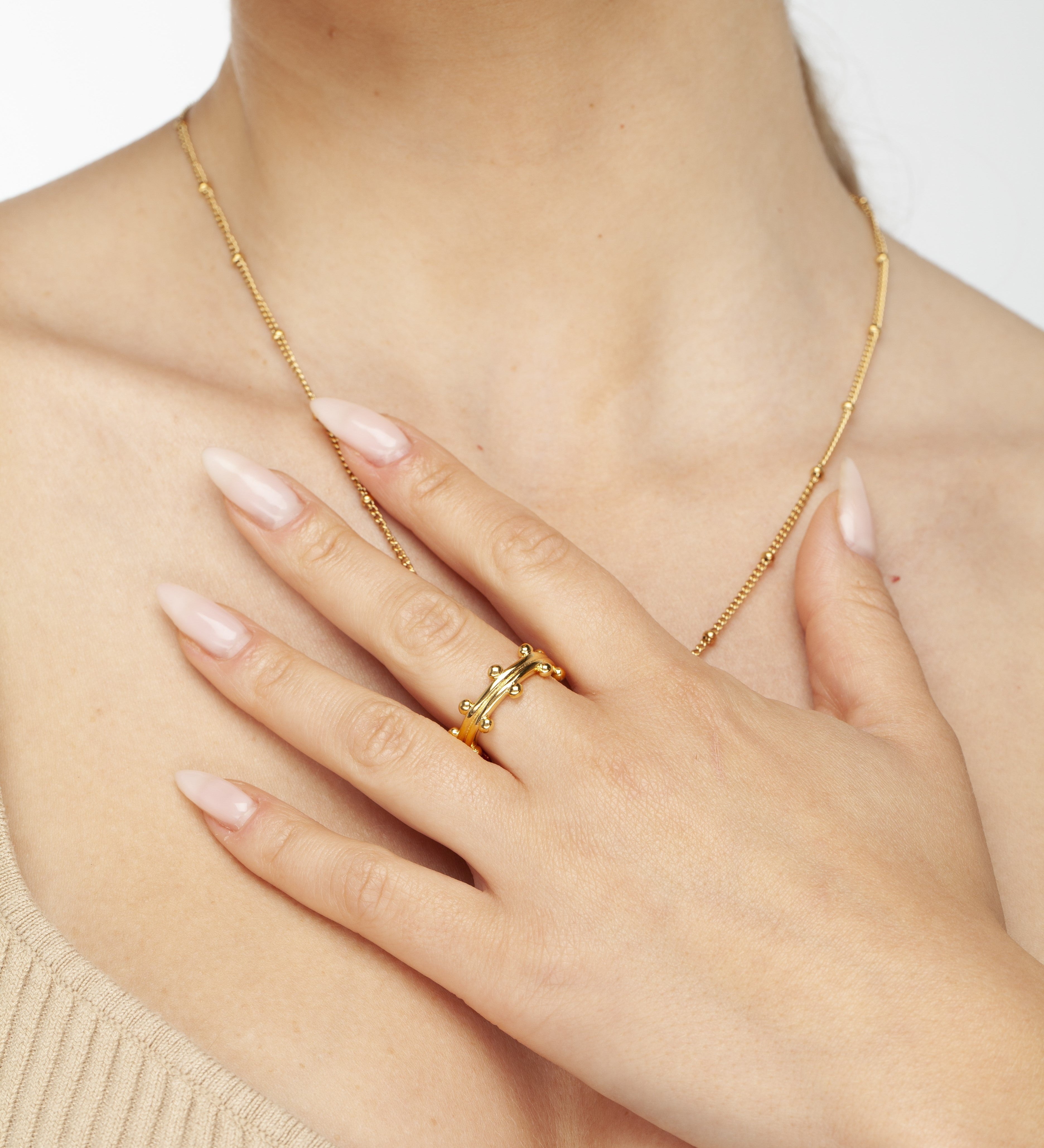 Unity Bobble Ring Gold, [motivational and inspirational Jewellery], [beautiful Jewellery]