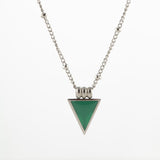 Wisdom Triangle Bobble Chain Necklace Silver, [motivational and inspirational Jewellery], [beautiful Jewellery]