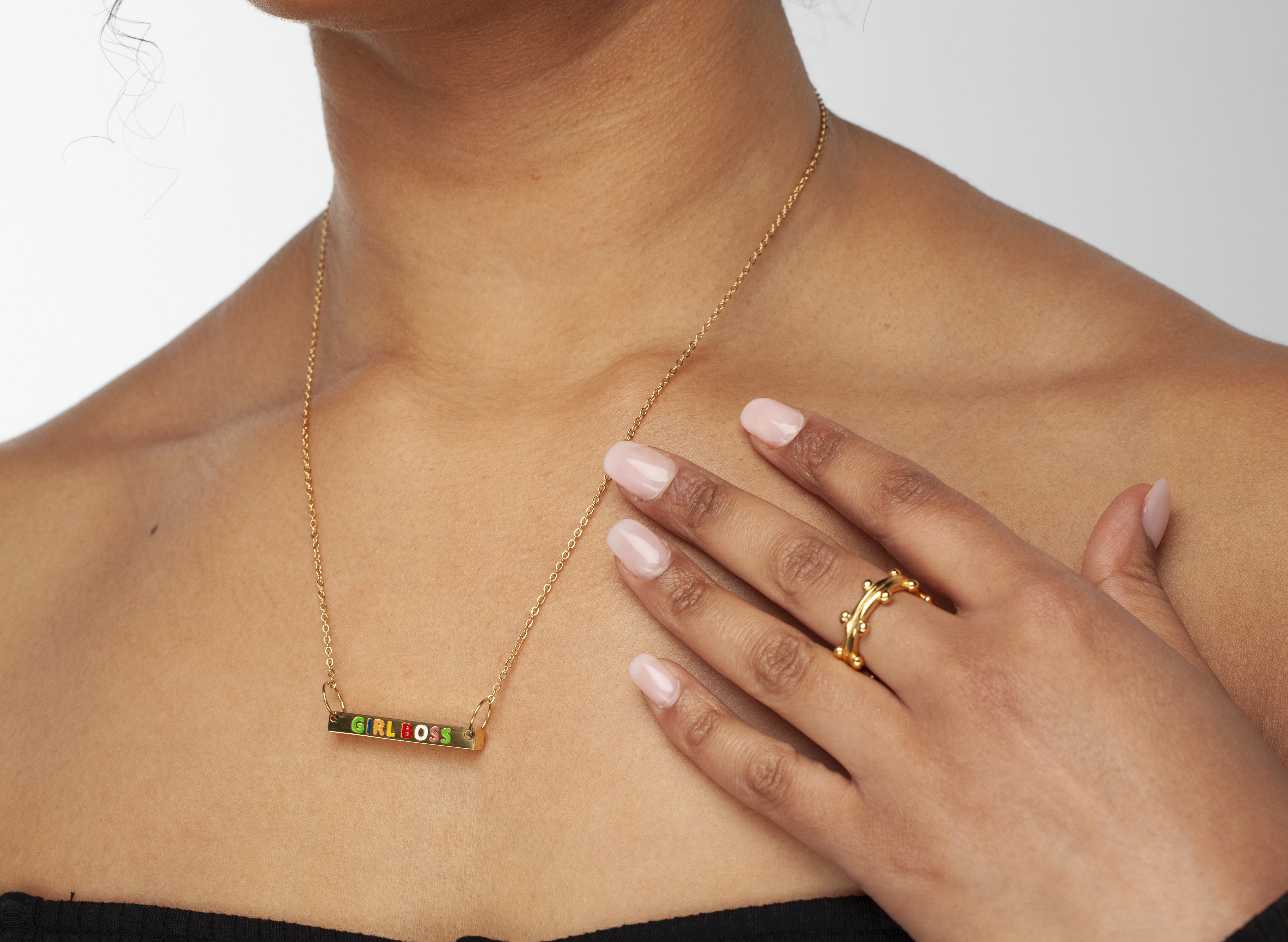 Girl Boss Necklace Gold, [motivational and inspirational Jewellery], [beautiful Jewellery]