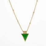 Healing Triangle Bobble Chain Necklace Gold, [motivational and inspirational Jewellery], [beautiful Jewellery]