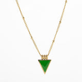 Healing Triangle Bobble Chain Necklace Gold, [motivational and inspirational Jewellery], [beautiful Jewellery]