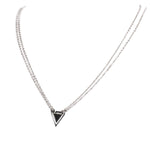 Faith Triangle Double Chain Necklace Silver | Inspirational Jewellery