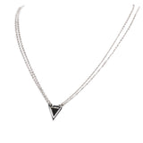 Faith Triangle Double Chain Necklace Silver | Inspirational Jewellery
