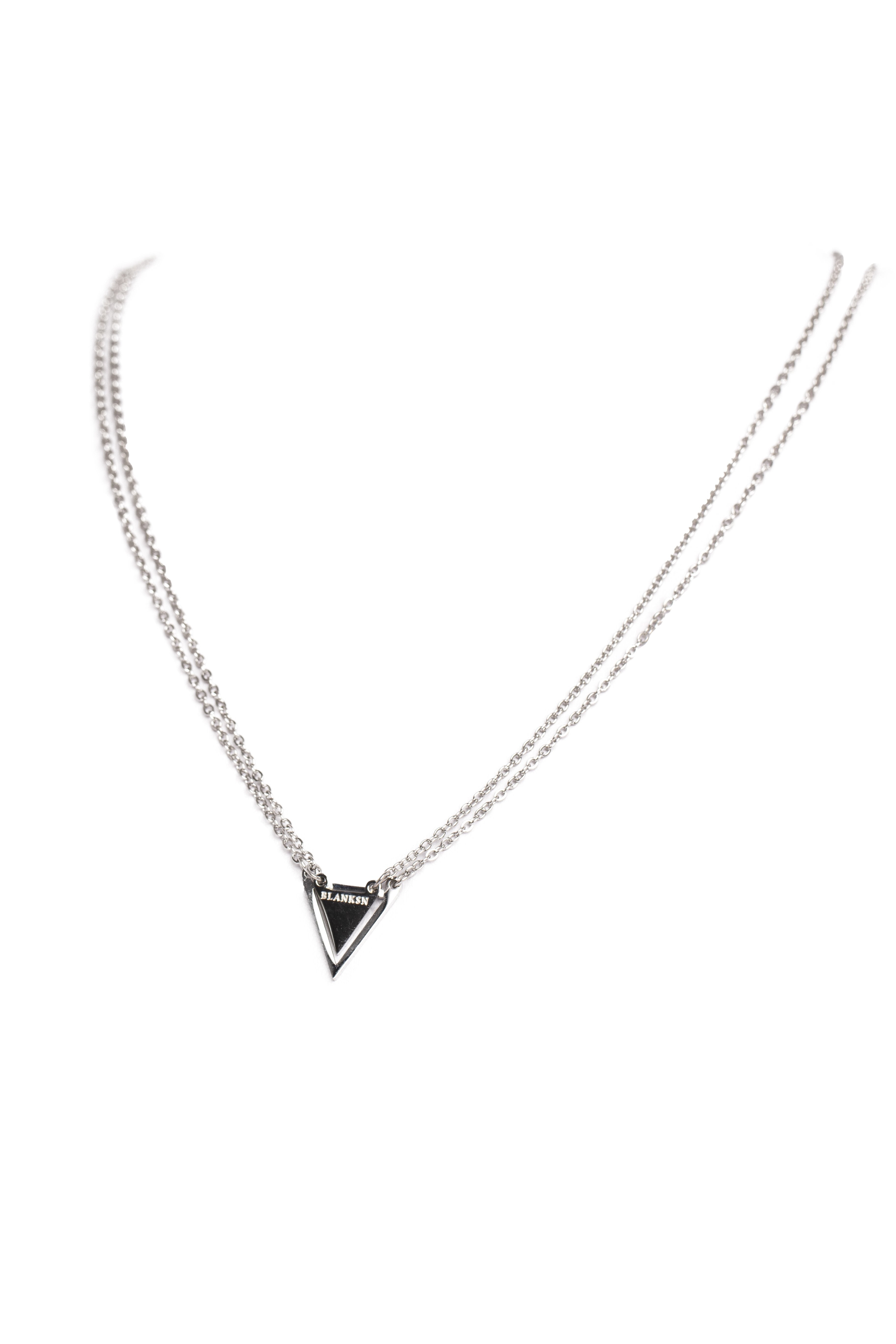 Faith Triangle Double Chain Necklace Silver | Inspirational Jewellery