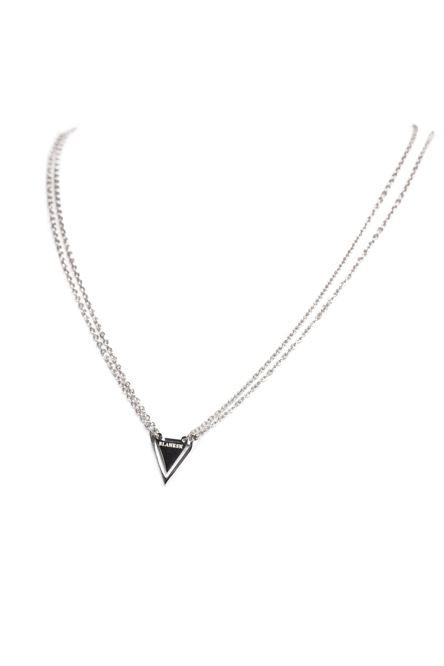 Faith Triangle Double Chain Necklace Silver | Inspirational Jewellery