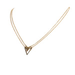 Faith Triangle Double Chain Necklace Gold | Inspirational Jewellery