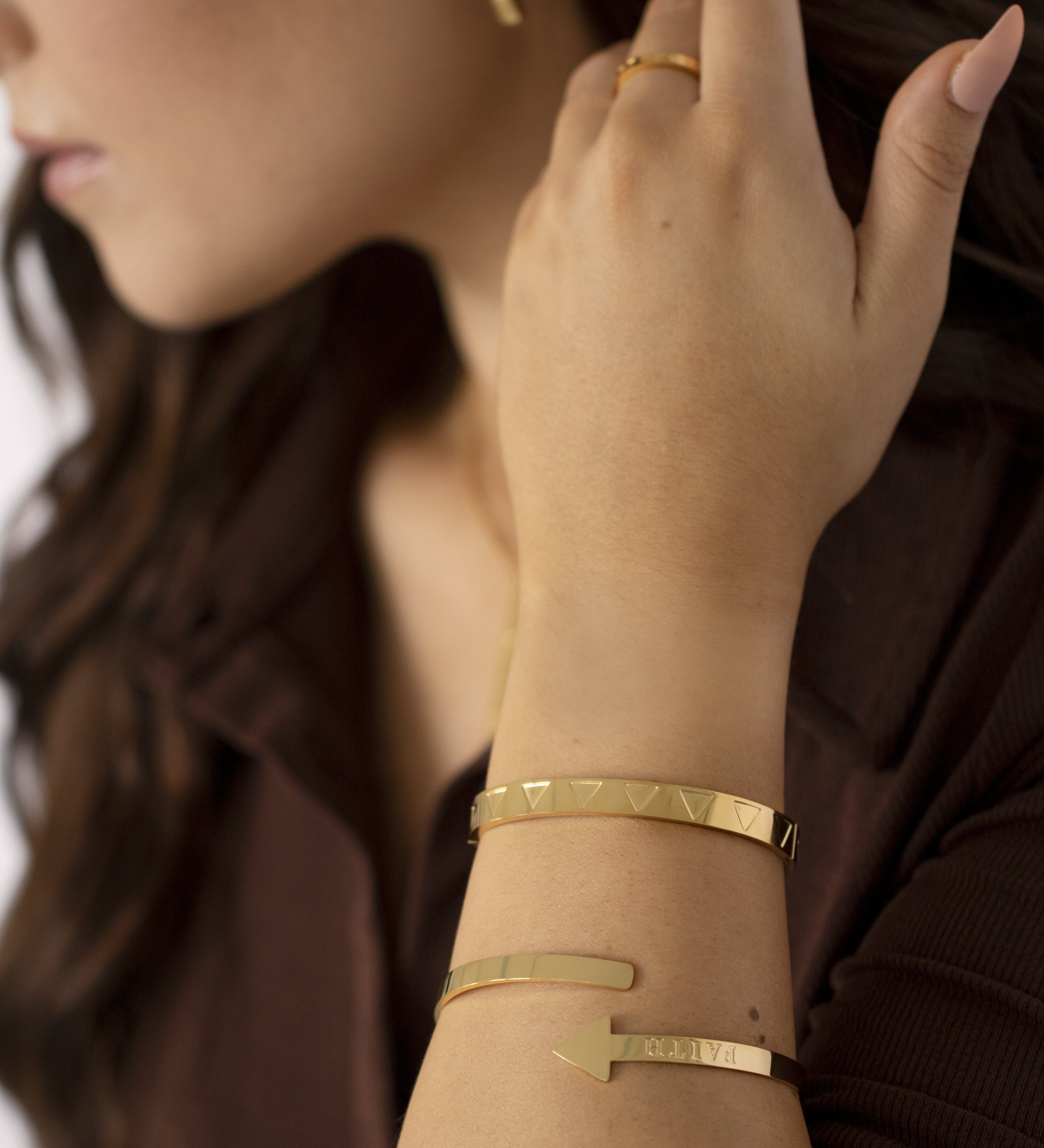 You Got This Triangle Bangle Gold | Inspirational Jewellery