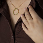 Unity Circle Snake Chain Necklace Gold (925 Sterling Silver) | Inspirational Jewellery